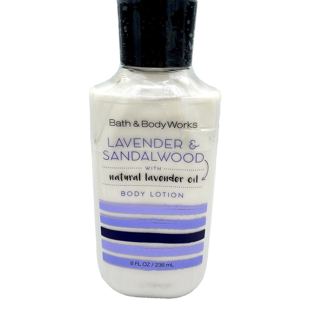 Bath & Body Works Lavender & Sandalwood Body Lotion Natural Lavender Oil RARE